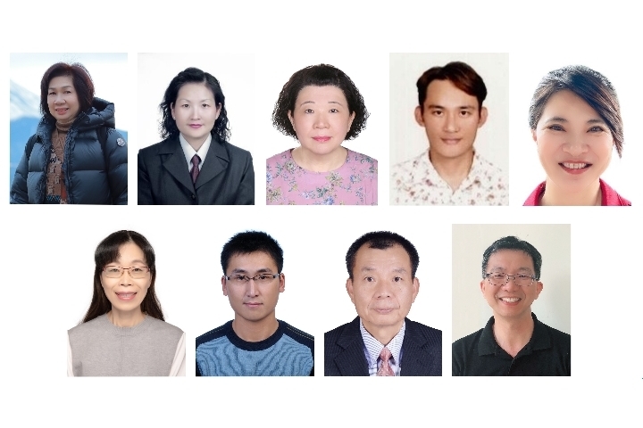 中華醫大114年度傑出校友邵文娟、謝秀櫻、張蘭英、何俊緯、莊婉淑(上排左至右)、高尤娜、詹坤振、林介嶽、吳志忠(下排左至右)