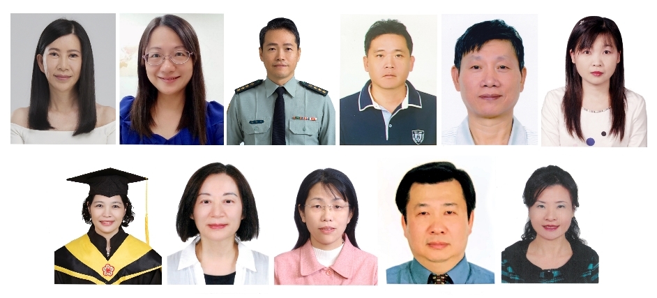 中華醫大111年度傑出校友劉貞華、郭靜娟、劉榮華、張賴軒、曾深根、黃桂香（上排左至右），吳美華、陳忠慧、王淑貞、李漢湖、荊元燕（下排左至右）